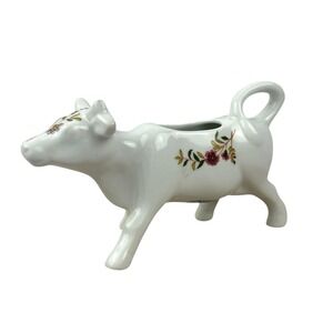 BIA Cordon Bleu Cow Creamer White Floral Frieda Collection Porcelain